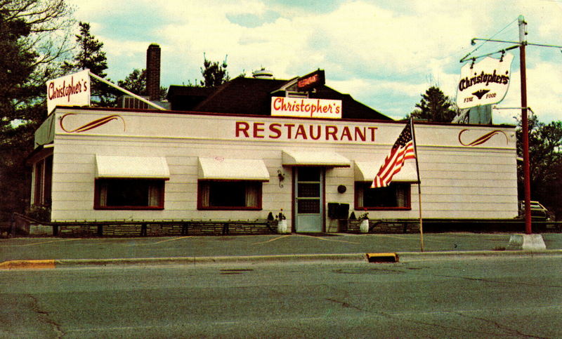 Christopher’s Cafe - Vintage Postcard (newer photo)